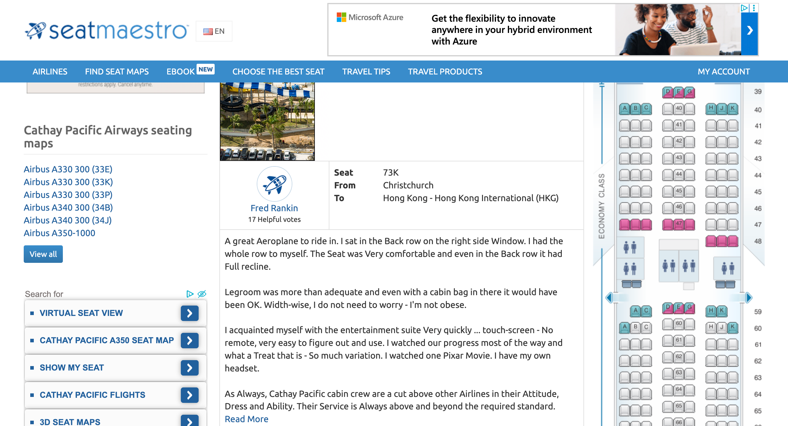 Seatmaestro search pages and seat maps.